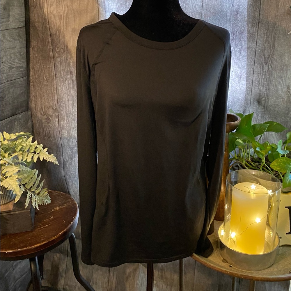 EUC Danskin Now Black Long Sleeve Performance Top Size XXL